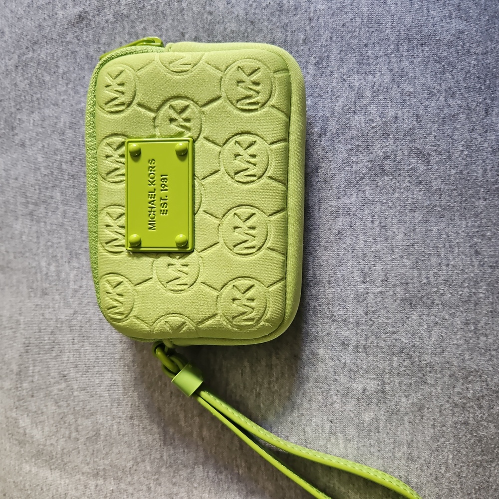 Michael Kors wristlet lime green